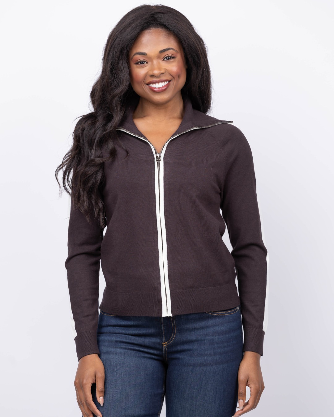 Varley Leopold Roll Neck Knit Top in Cocoa Dust