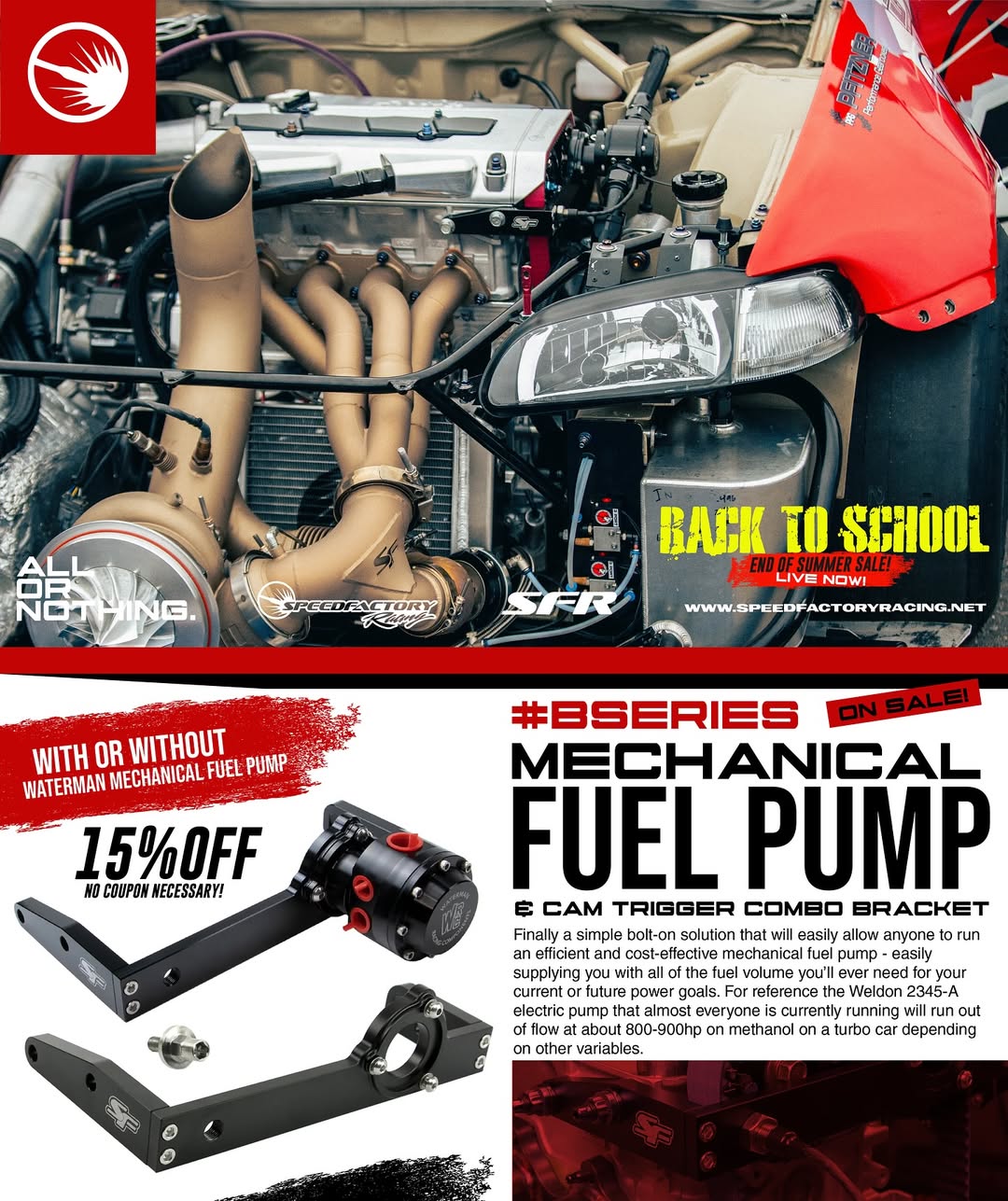 SpeedFactory Racing B-Series AWD Offset Reverse Shaft