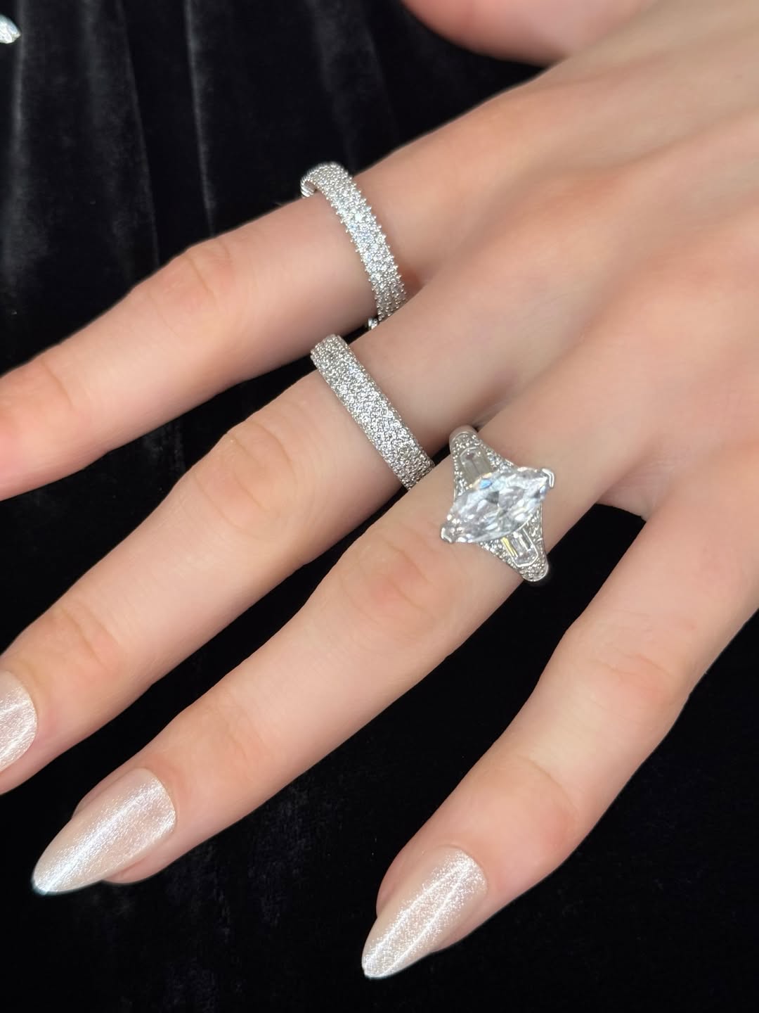 Suzy Levian Sterling Silver Pink & White Sapphire & Diamond Accent