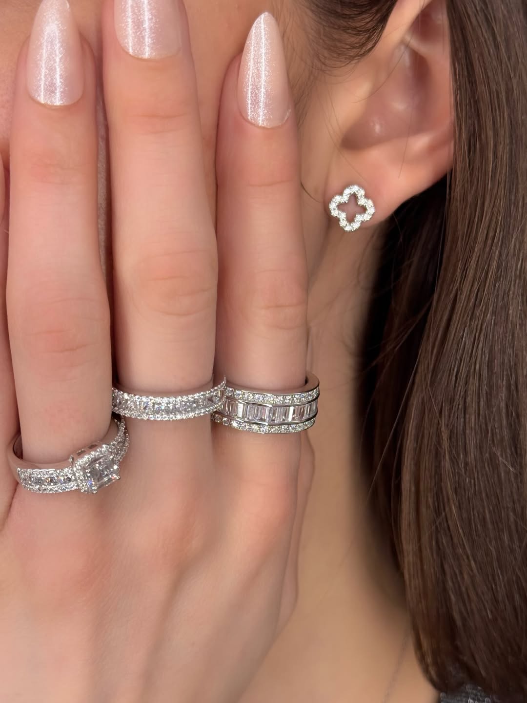 Suzy Levian Pink Sapphire Rose Sterling Silver Pave Heart Pendant