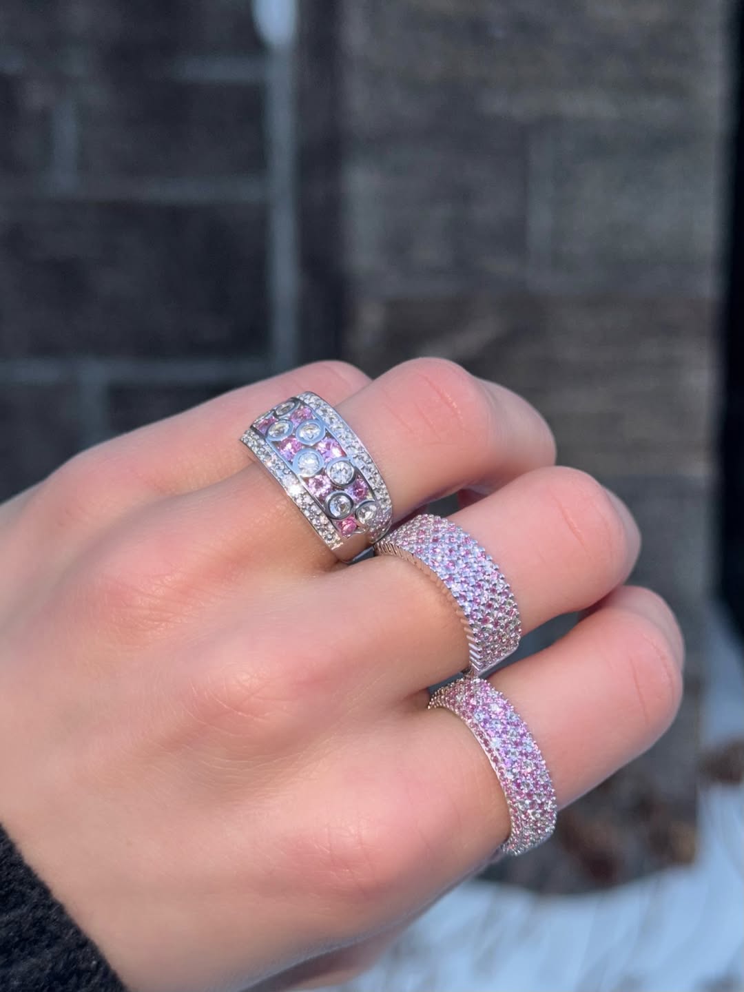 Suzy Levian 14K White Gold .63cttw Diamond Clover By The Yard