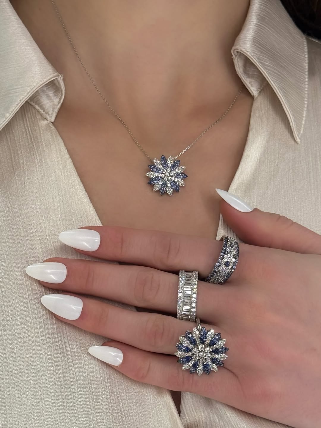 Suzy Levian Sterling Silver Emerald Cut Pink Sapphire Halo Pendant