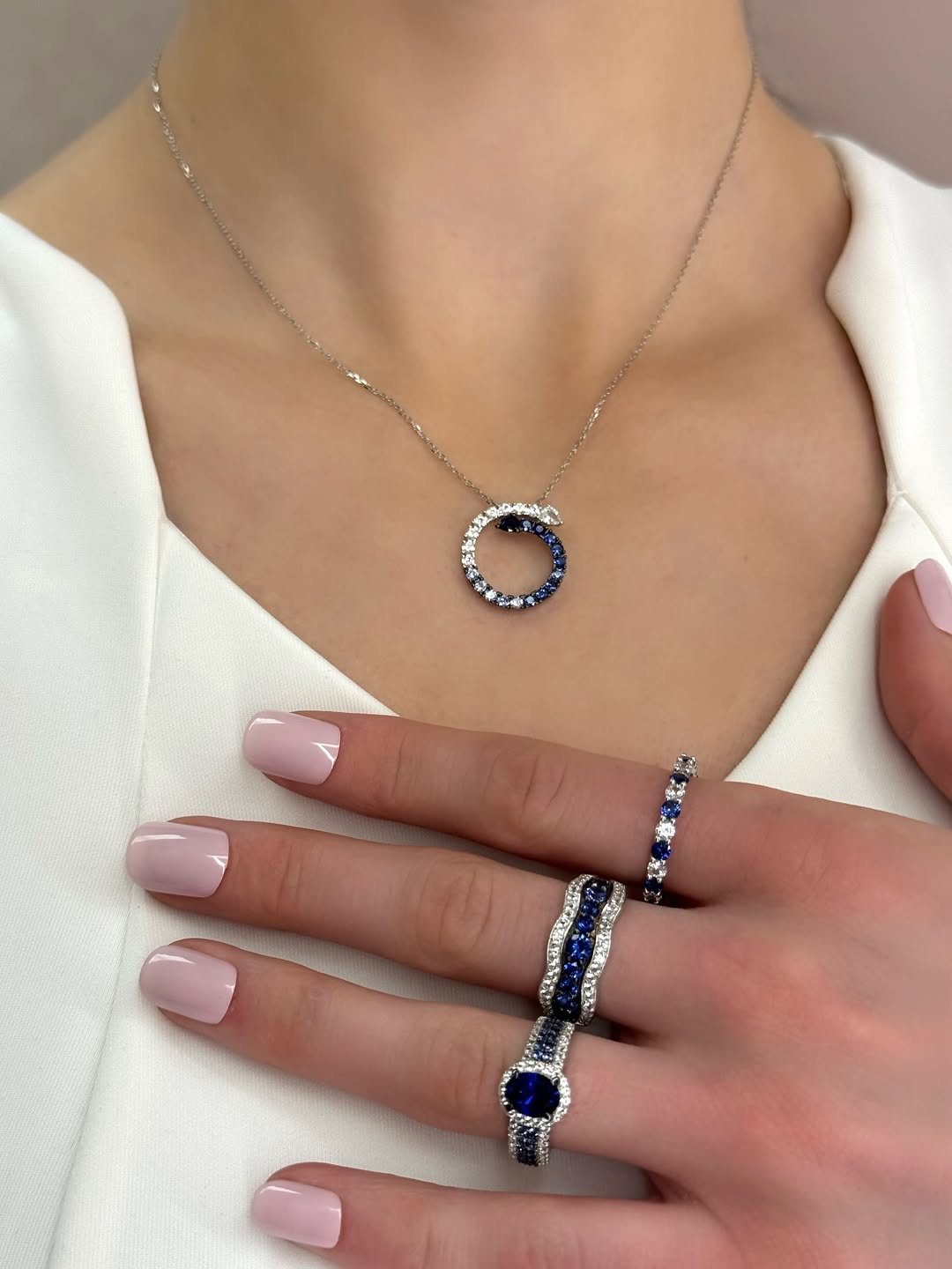 Suzy Levian Sterling Silver Pink Sapphire and Diamond Accent Cross